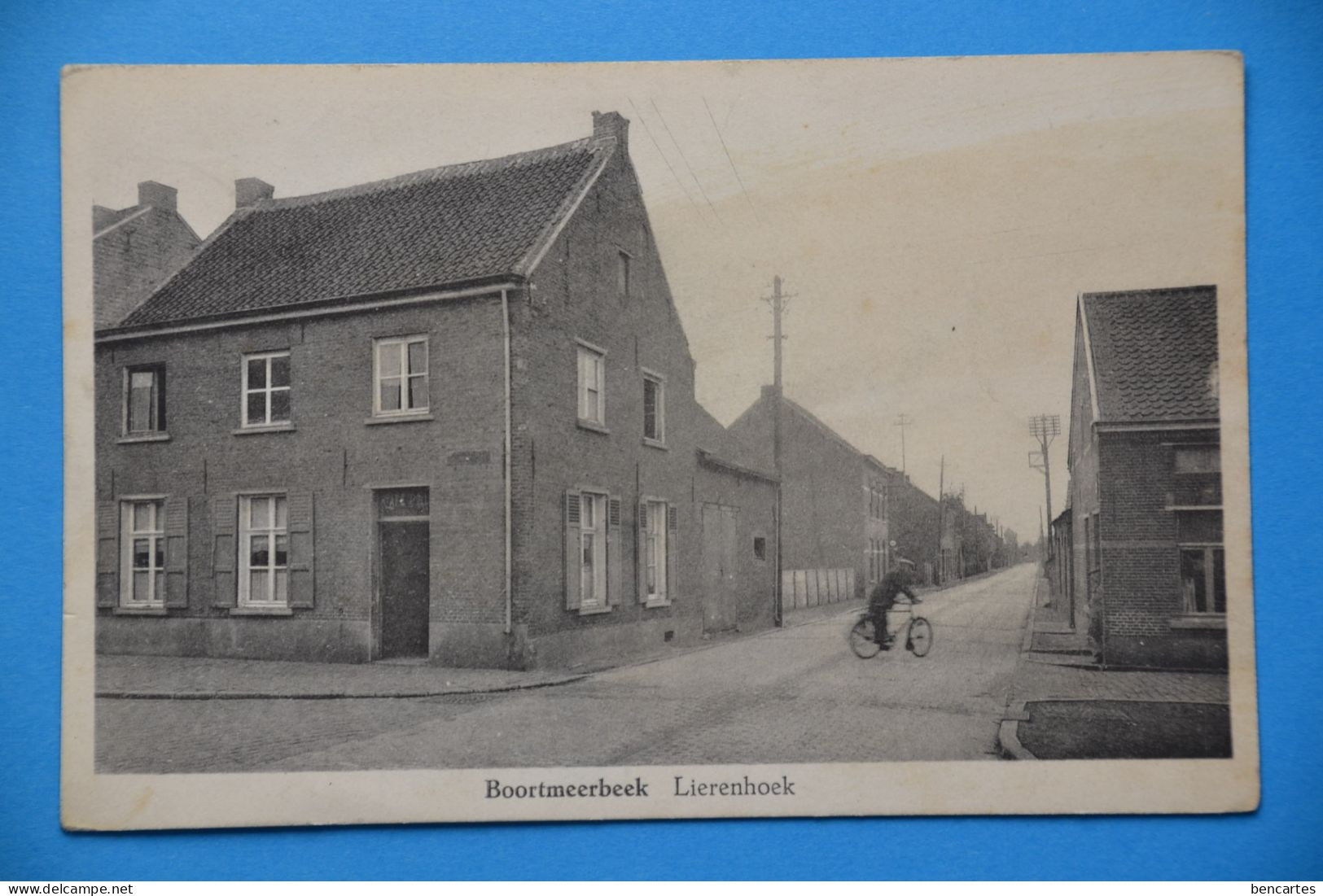 Boortmeerbeek 1956: Lierenhoek Animée Avec Cycliste - Boortmeerbeek