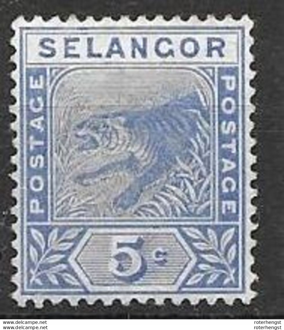 1892 Mh * 32 Euros Selangor Tiger - Selangor