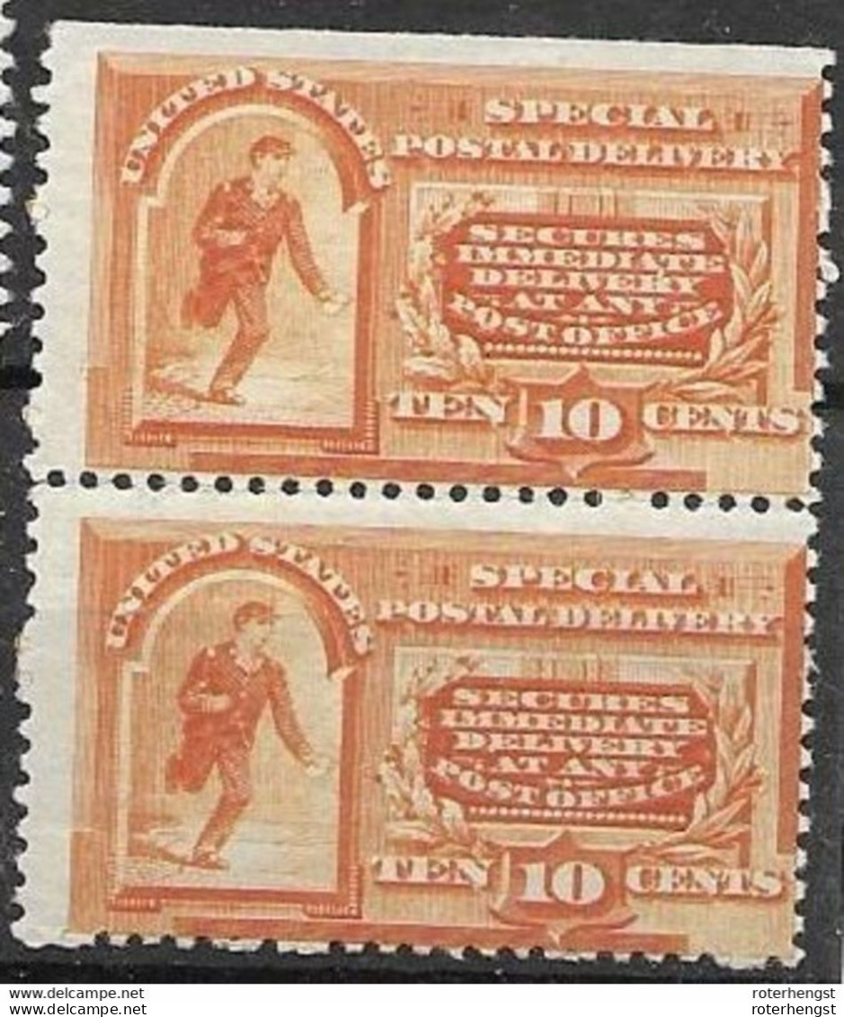 USA Mnh ** 1893 Pair From Sheet Border 720 Euros ++ - Express & Einschreiben