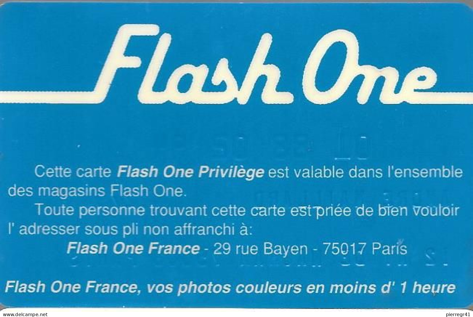 CARTE-MAGNETIQUE-FIDELITE-1994-FLASH ONE PRIVILEGE-TBE- - Ausstellungskarten