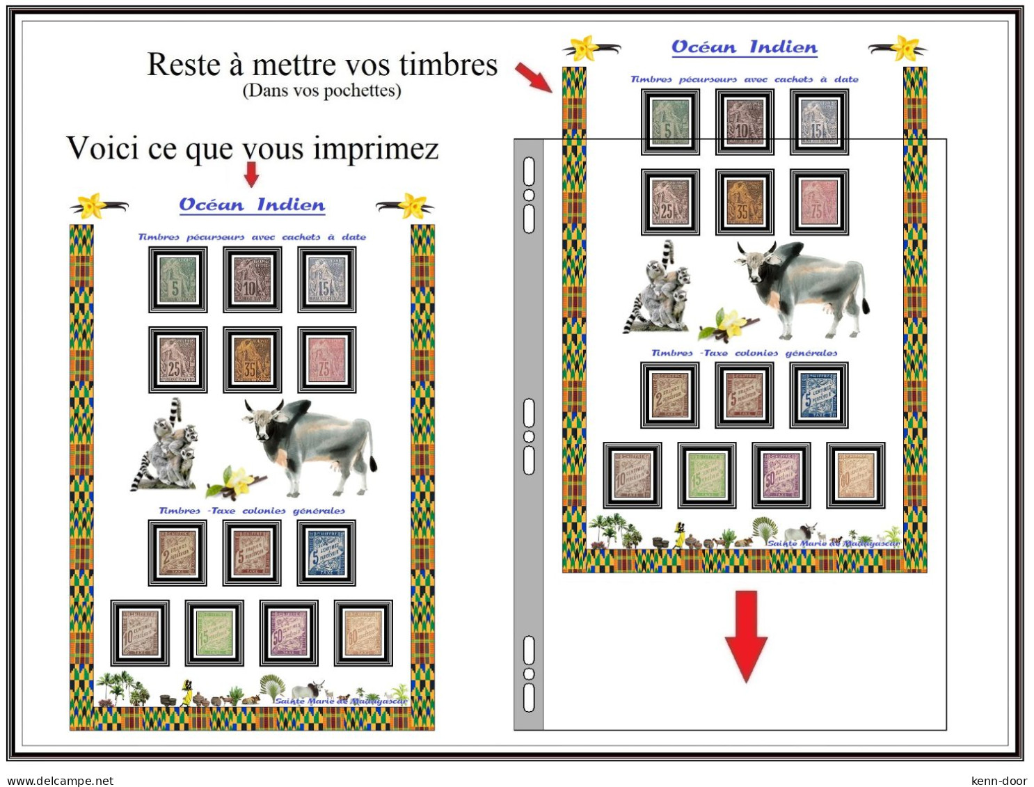 Albums de timbres à imprimer   DIEGO SUAREZ    NOSSI BE