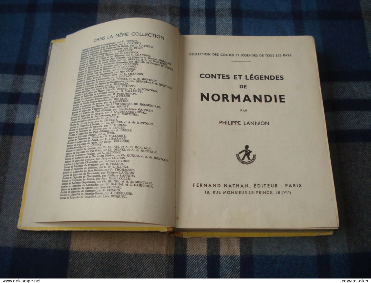 CONTES ET LEGENDES De NORMANDIE /Philippe LANNION - Fernand Nathan - 1952 - Cuentos