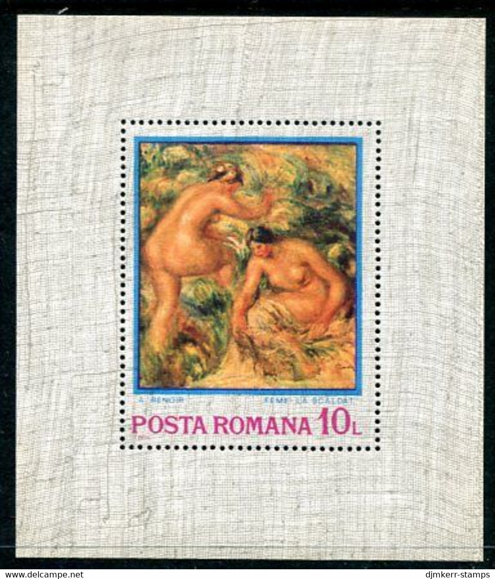 ROMANIA 1974 Impressionist Painting Block MNH / **..  Michel Block 110 - Unused Stamps