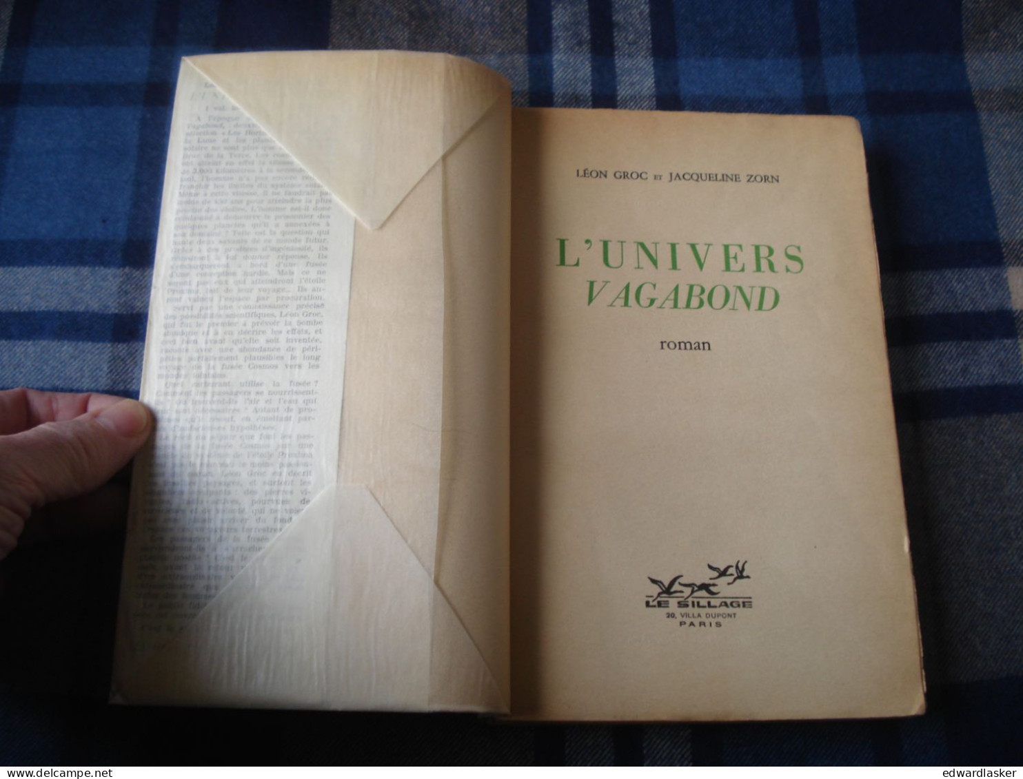 L'UNIVERS VAGABOND /Léon GROC & Jacqueline ZORN - Le Sillage 1950 - SF Ancienne - Avant 1950