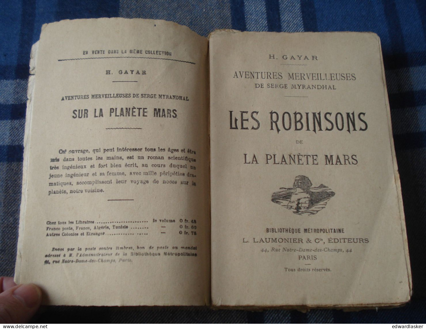 LES ROBINSONS DE LA PLANETE MARS /H. Gayat - Laumonier (1908) - SF Ancienne - Avant 1950