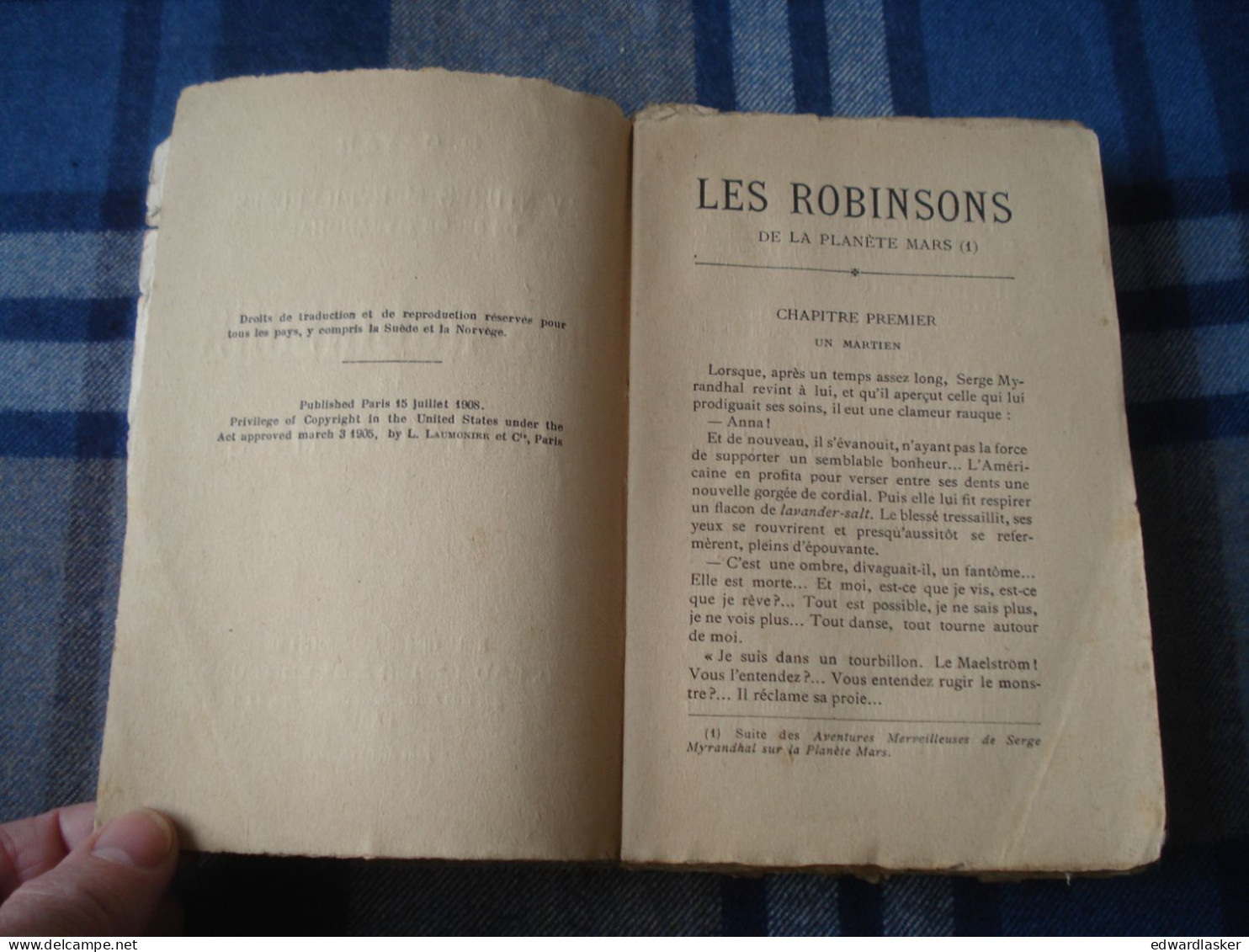 LES ROBINSONS DE LA PLANETE MARS /H. Gayat - Laumonier (1908) - SF Ancienne - Vóór 1950
