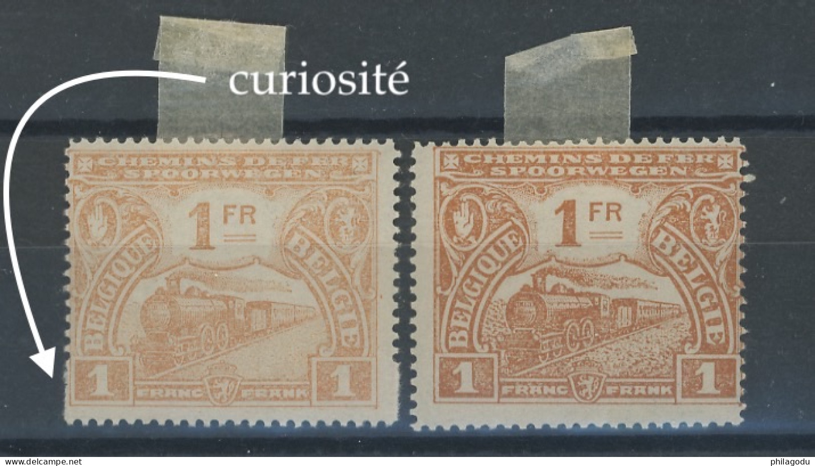 TR.114 *  2 Nuances Du 1F20  Licht Plakker.  Charnière Légère   Cote 25-€ - Mint