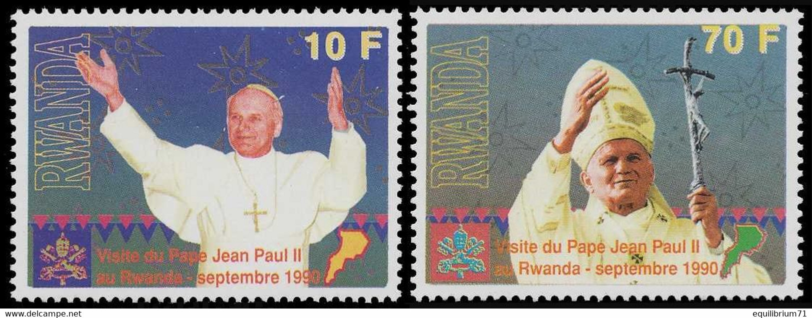 1377/1378** - Visite Du Pape Jean-Paul II / Bezoek Van Paus Johannes Paulus II / Besuch Von Papst Johannes Paul II - Neufs