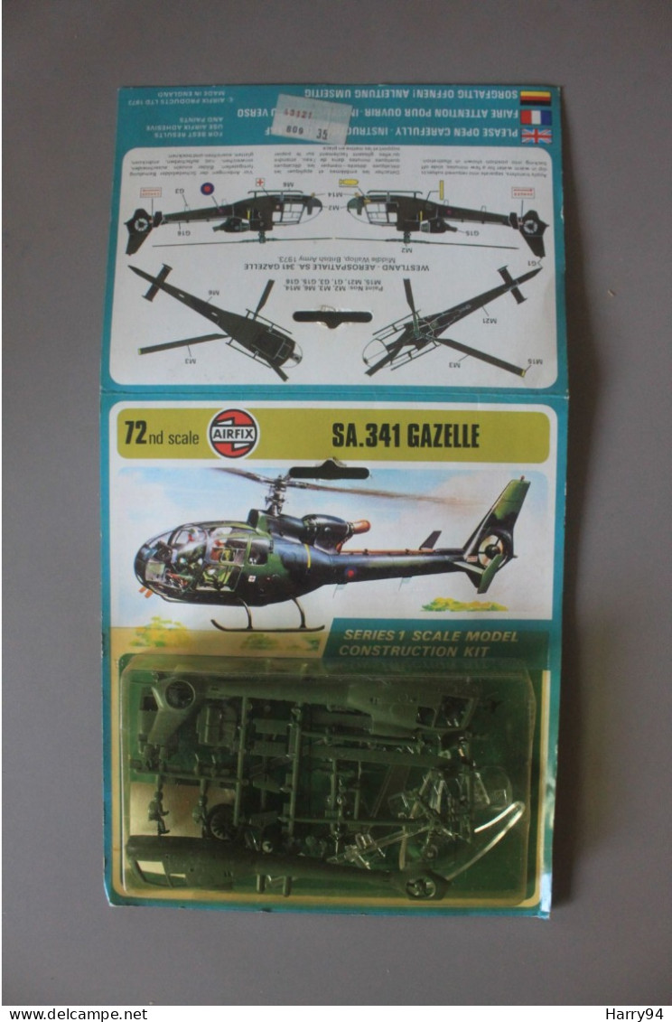 Maquette Kit Construction Hélicoptère SA.341 Gazelle Airfix Sous Blister Scellé - Helikopters