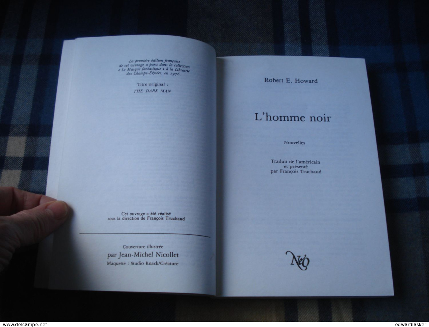 NEO Fantastique Science-Fiction Aventure N°40 : L'HOMME NOIR /R.E. HOWARD - 1988 - Neo