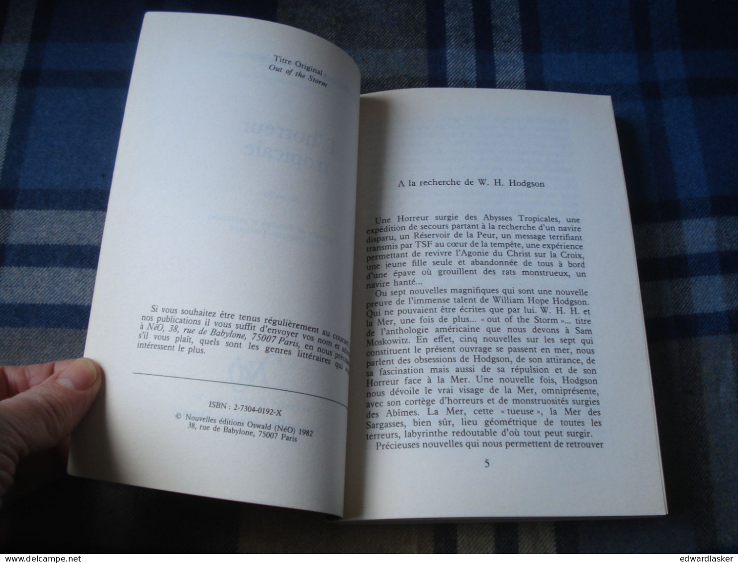 NEO Fantastique Science-Fiction Aventure N°69 : L'HORREUR TROPICALE /W.H. HODGSON - 1983 - Neo