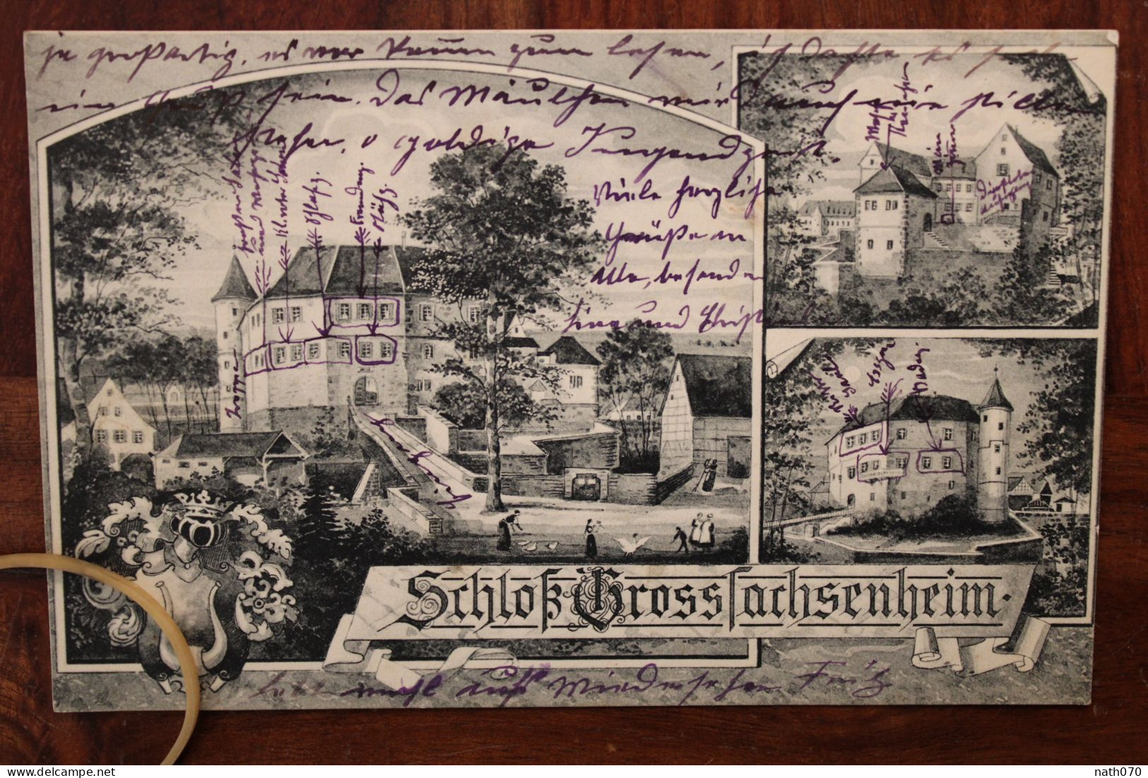 Ak CPA 1909 Gruss Aus Schloss Grosssachsenheim Deutsches Reich - Sonstige & Ohne Zuordnung