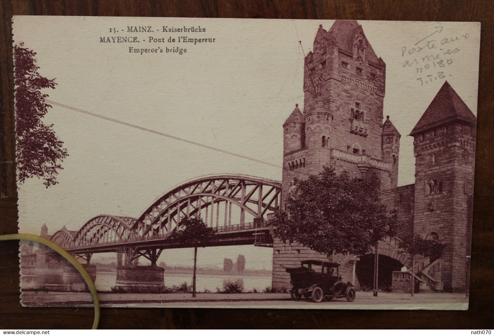 Ak CPA 1926 Gruss Aus Deutsches Reich Mayence Pont De L'Empereur Kaiserbruecke Mainz Poste Aux Armées - Militärische Franchisemarken