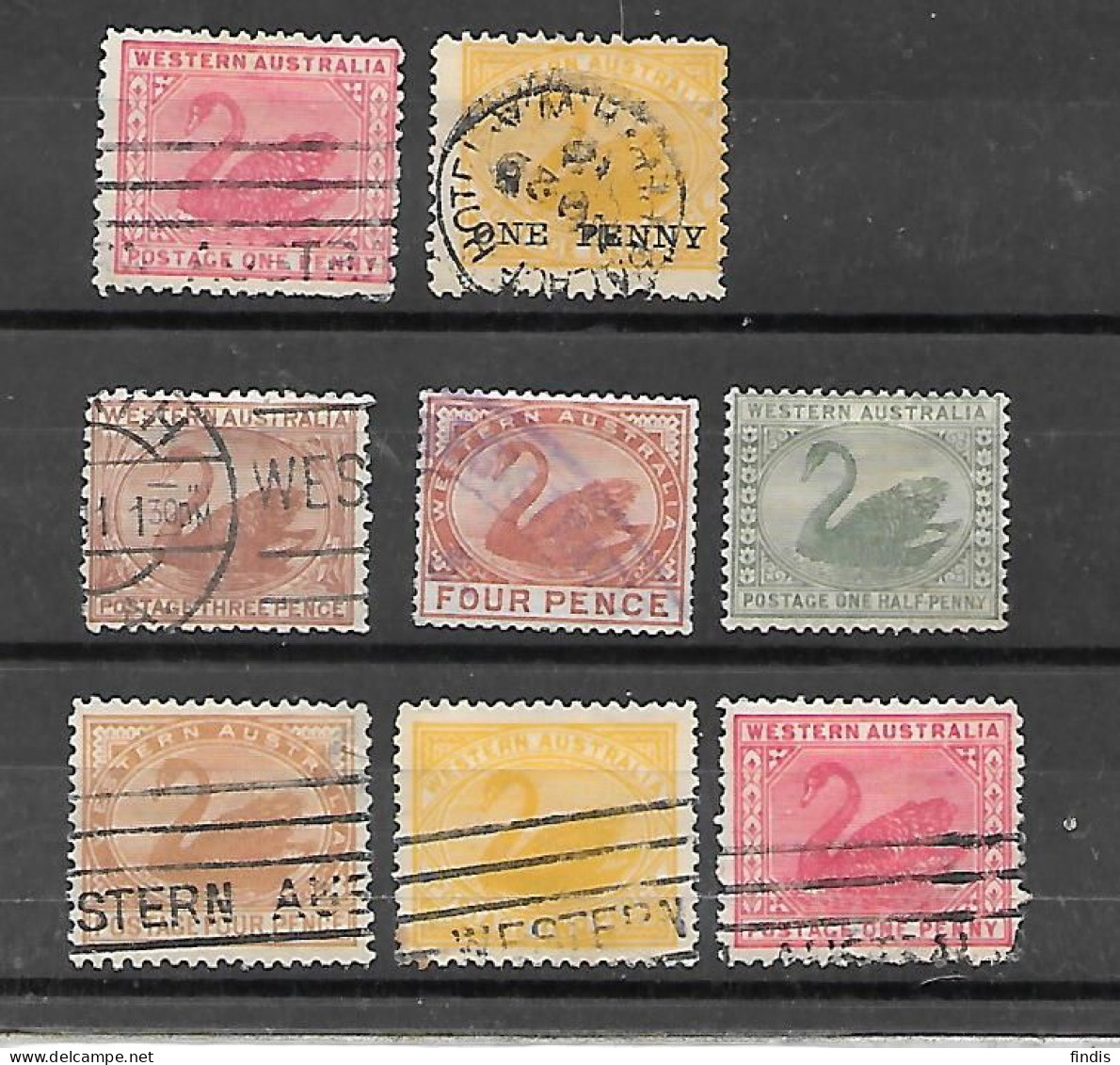 N 4 WESTERN AUSTRALIA 1902 - 1922  Obl Serie Incomplète - Used Stamps