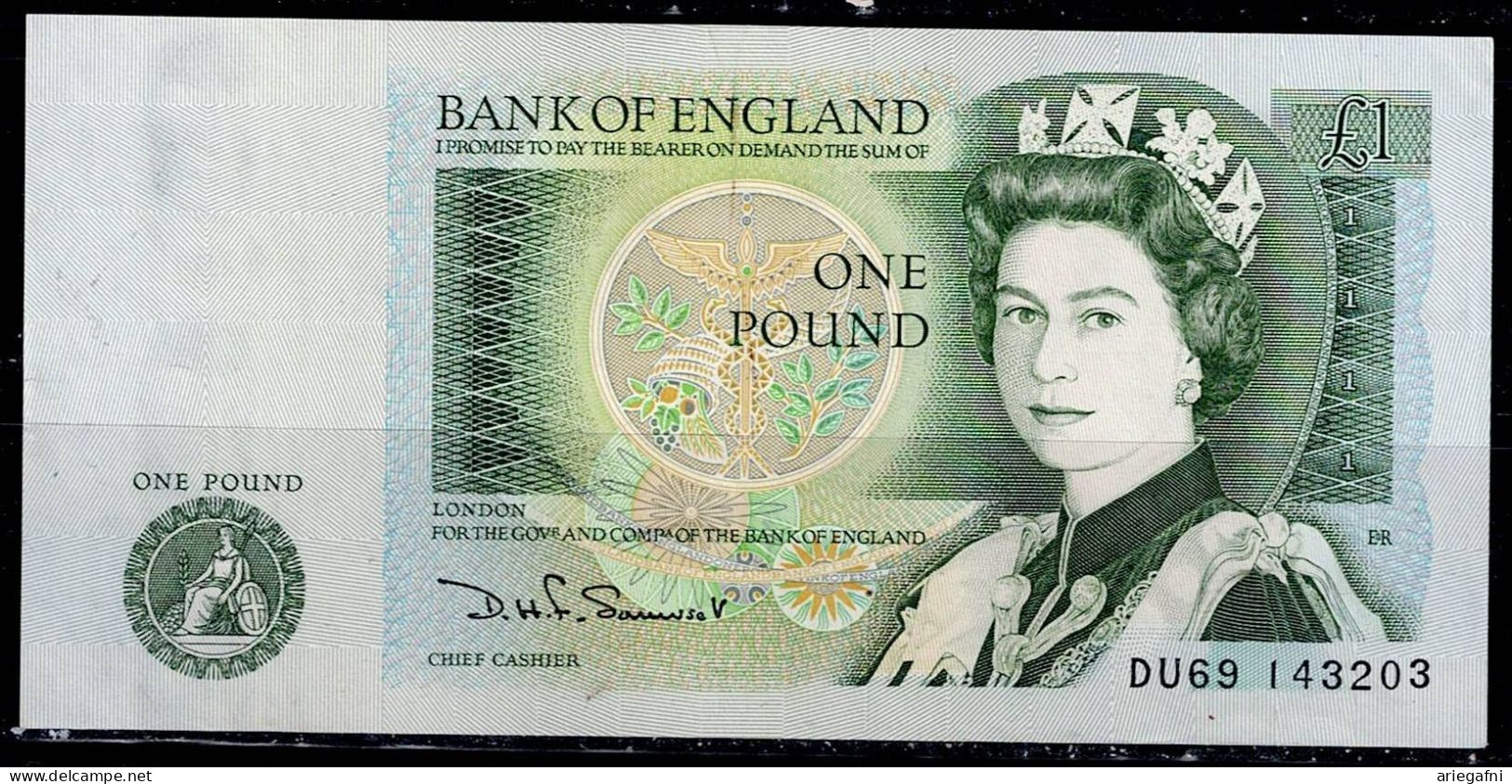 UNITED KINGDOM - 1978/81 - £1 One Pound QEII Banknote Newton JB Page P377a UNC !! - 1 Pound