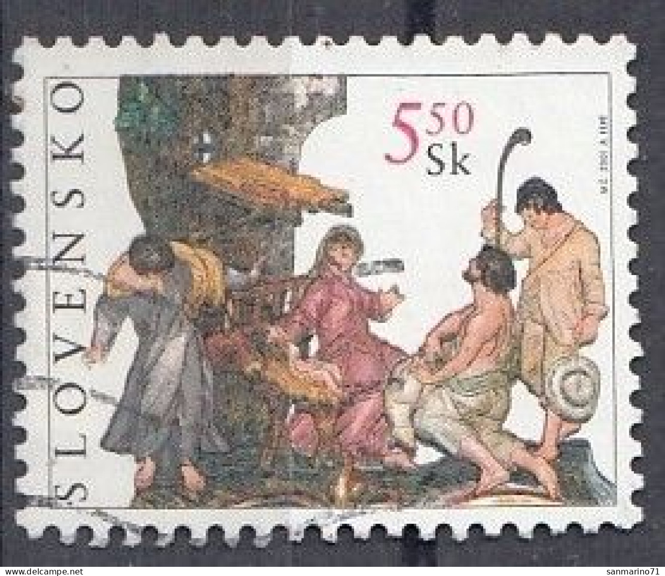 SLOVAKIA 413,used,falc Hinged,Christmas 2001 - Used Stamps