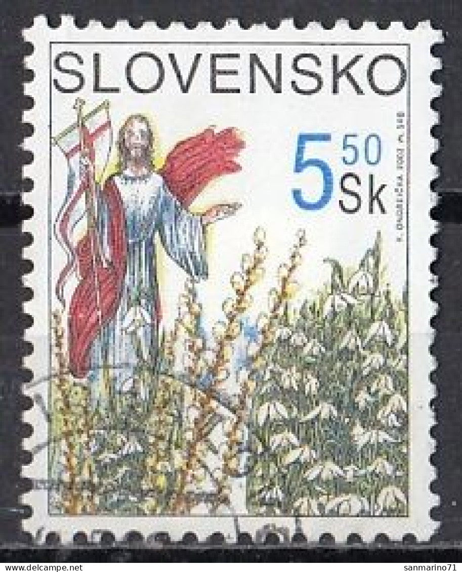 SLOVAKIA 418,used,falc Hinged,Easter 2002 - Used Stamps