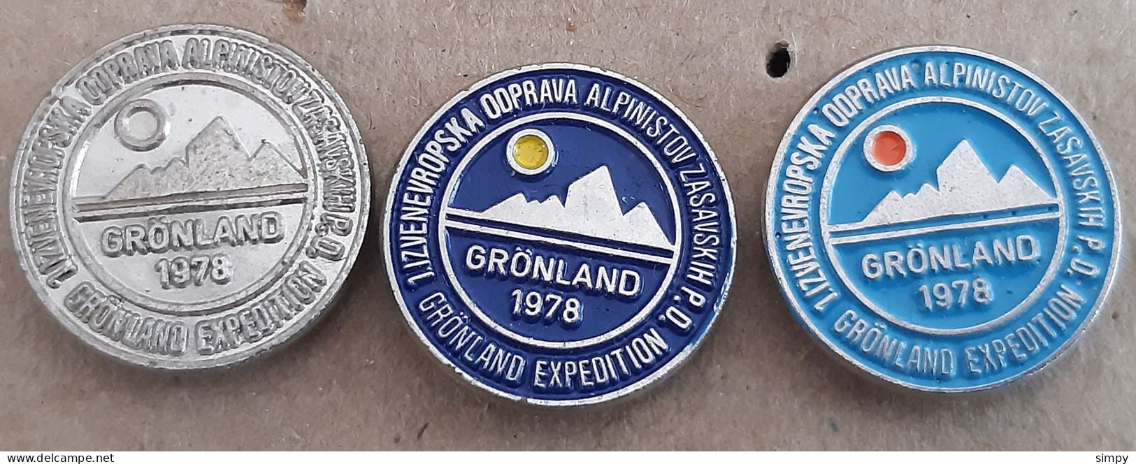 Mountaineering Expedition GRONLAND 1978 PD Zasavje Alpinism,  Slovenia Ex Yugoslavia Pins - Alpinismus, Bergsteigen