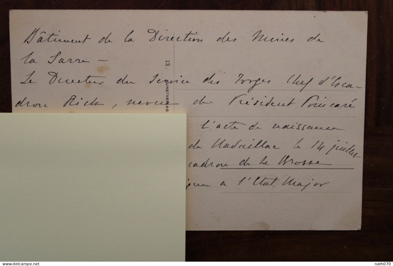 Ak CPA 1920's Gruss Aus Deutsches Reich Saar Batiment Des Douanes Neveu Président Poincaré Armées Françaises - Documents