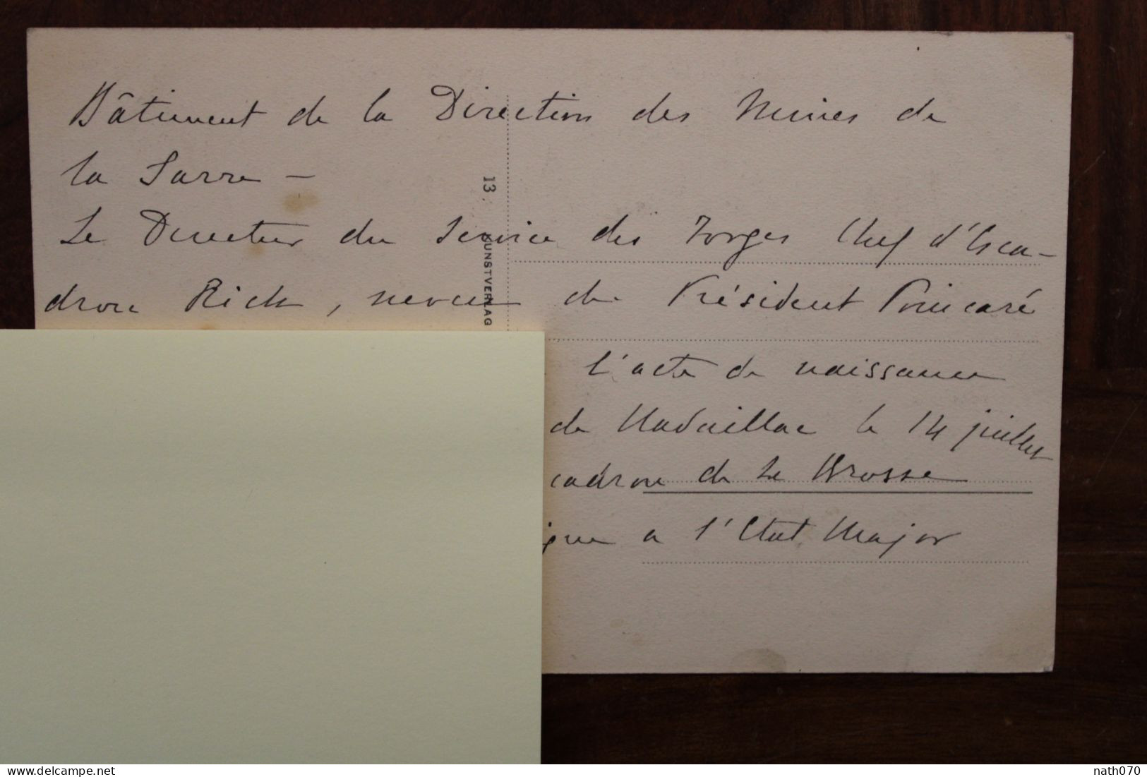 Ak CPA 1920's Gruss Aus Deutsches Reich Saar Batiment Des Douanes Neveu Président Poincaré Armées Françaises - Documenti