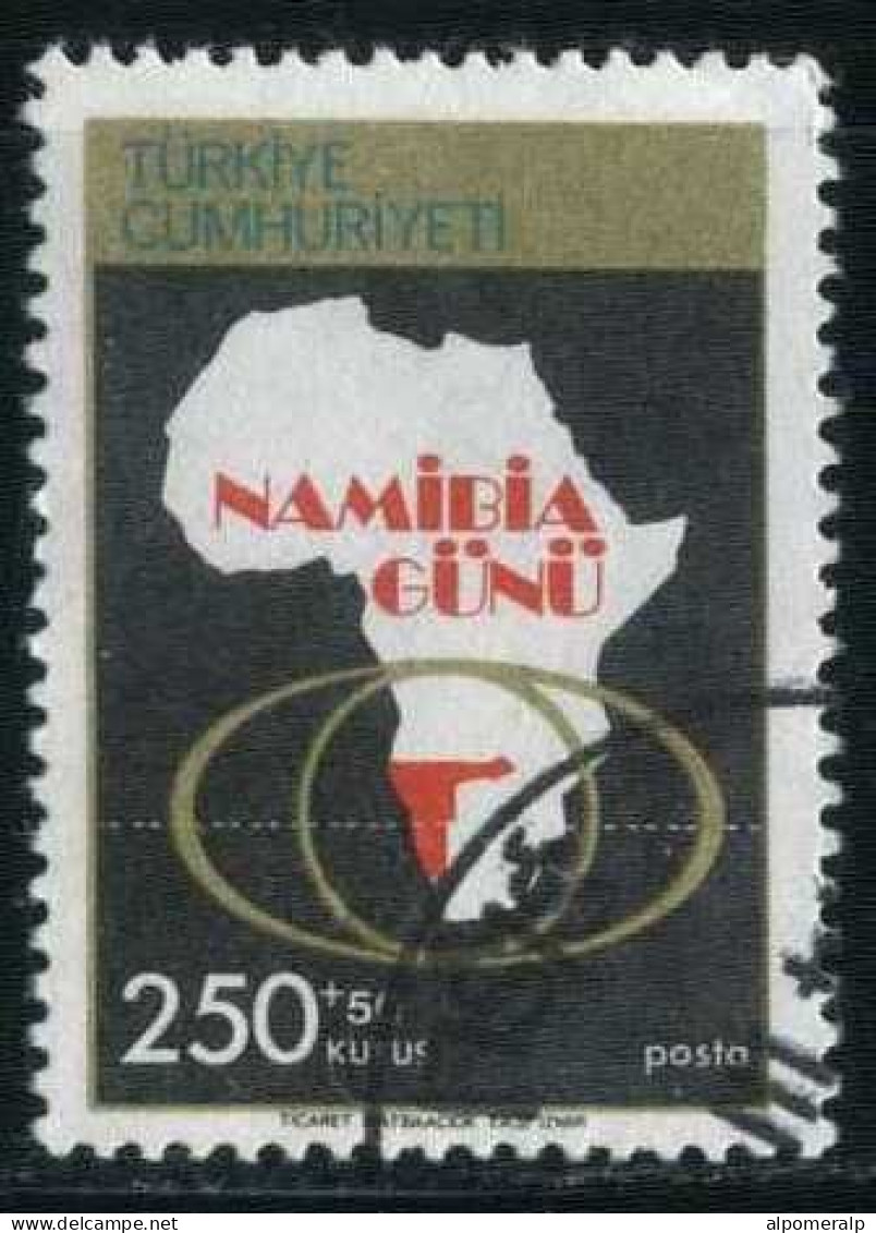 Türkiye 1975 Mi 2360 Namibia Day | Map Of Africa With Marking Of Namibia - Oblitérés