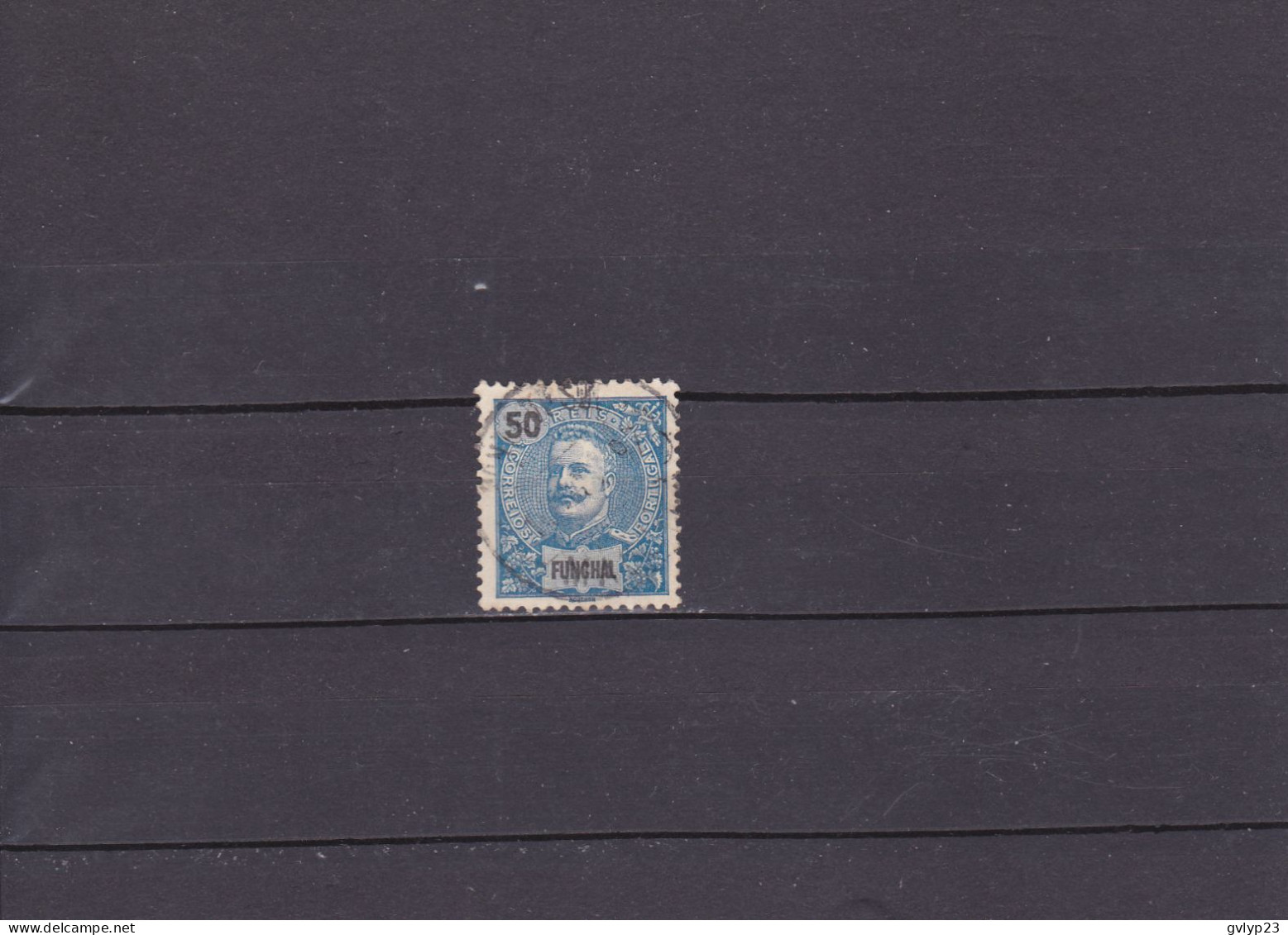 50 R. BLEU/OBLITéRé/N° 21 YVERT ET TELLIER 1897-1905 - Funchal