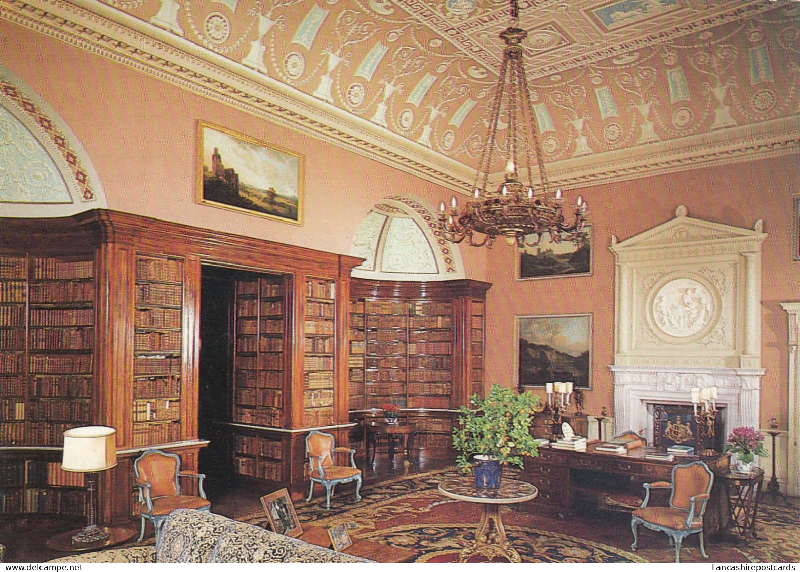 Postcard The Library Harewood House Nr Leeds Yorkshire My Ref B26172 - Leeds