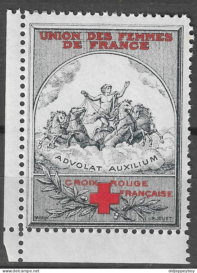 WWI WW1 Vignette Cinderella Delandre Croix Rouge Timbre De Charité, Union Des Femmes De France  MNH** GOMME ORIGINALE - Cinderellas