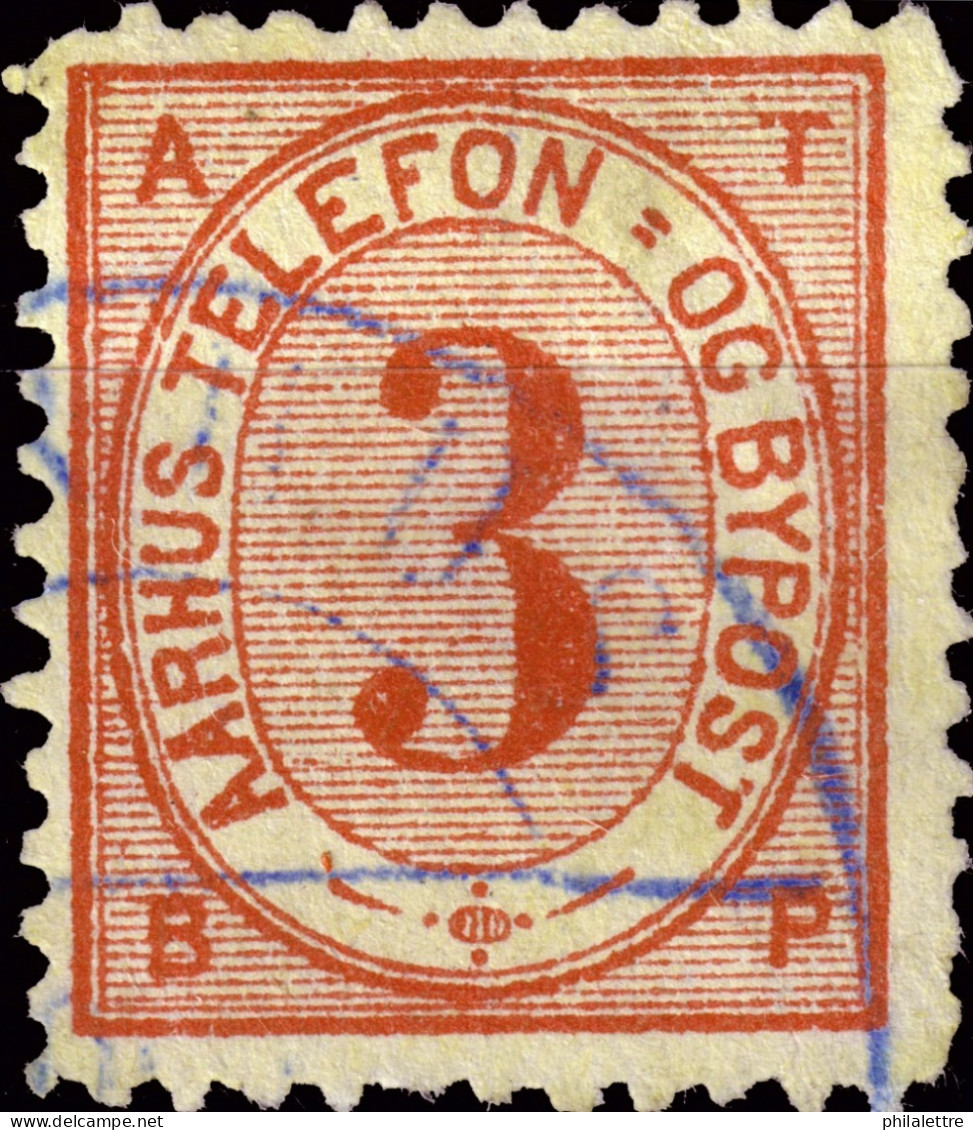 DANEMARK / DENMARK - 1885 - AARHUS Paulsen Local Post 3 øre Red - VF Used - Lokale Uitgaven