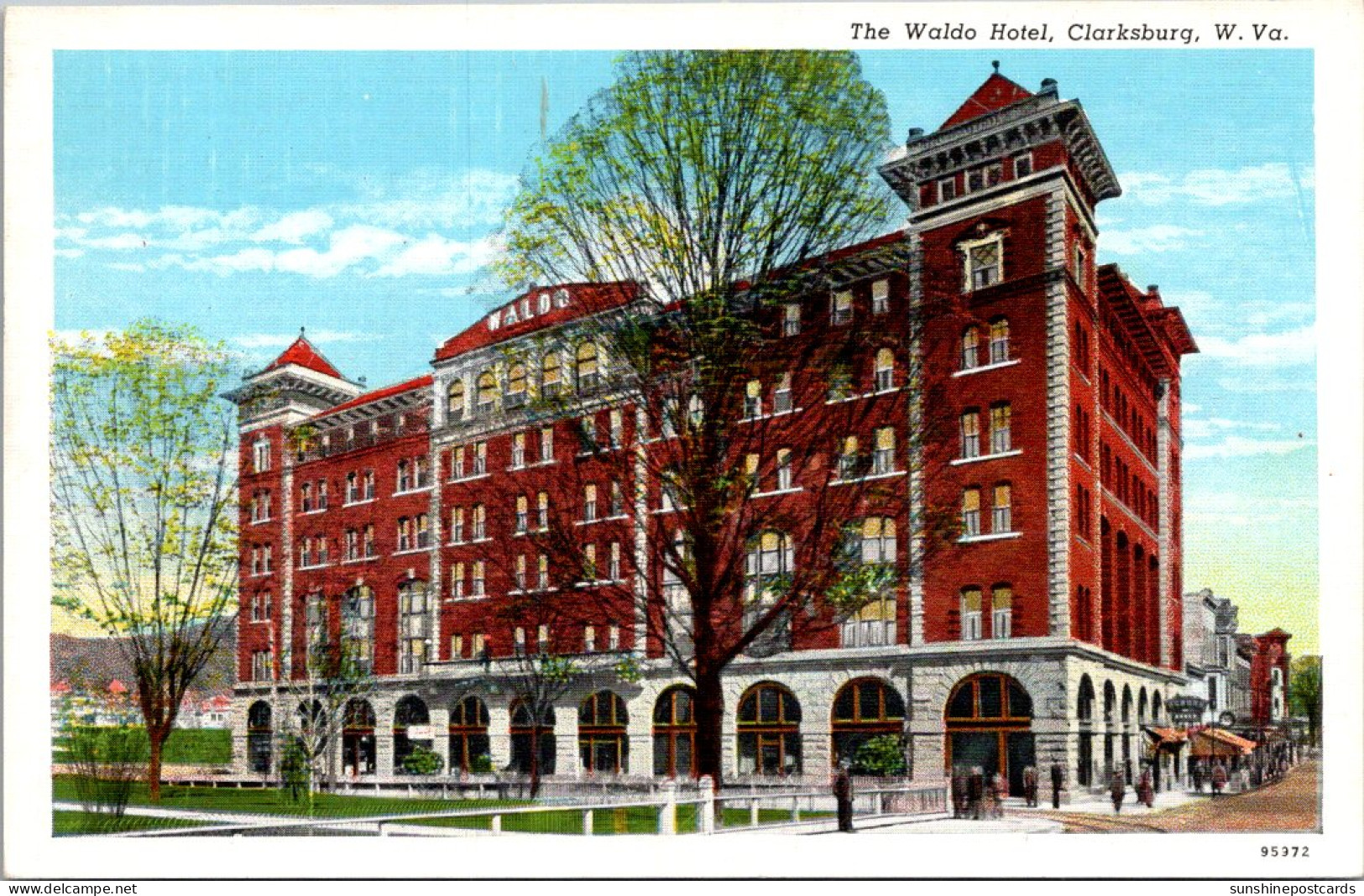 West Virginia Clarksburg The Waldo Hotel Curteich - Clarksburg