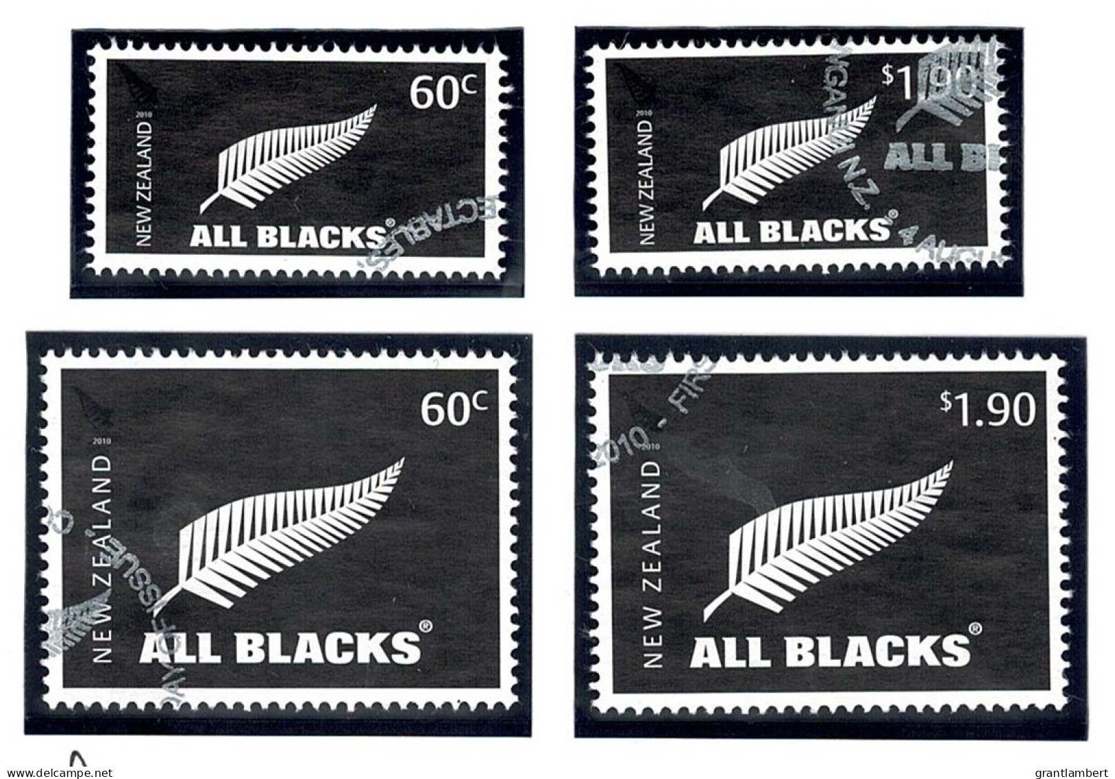 New Zealand 2010 All Blacks Rugby Set Of 4 Used - Used Stamps