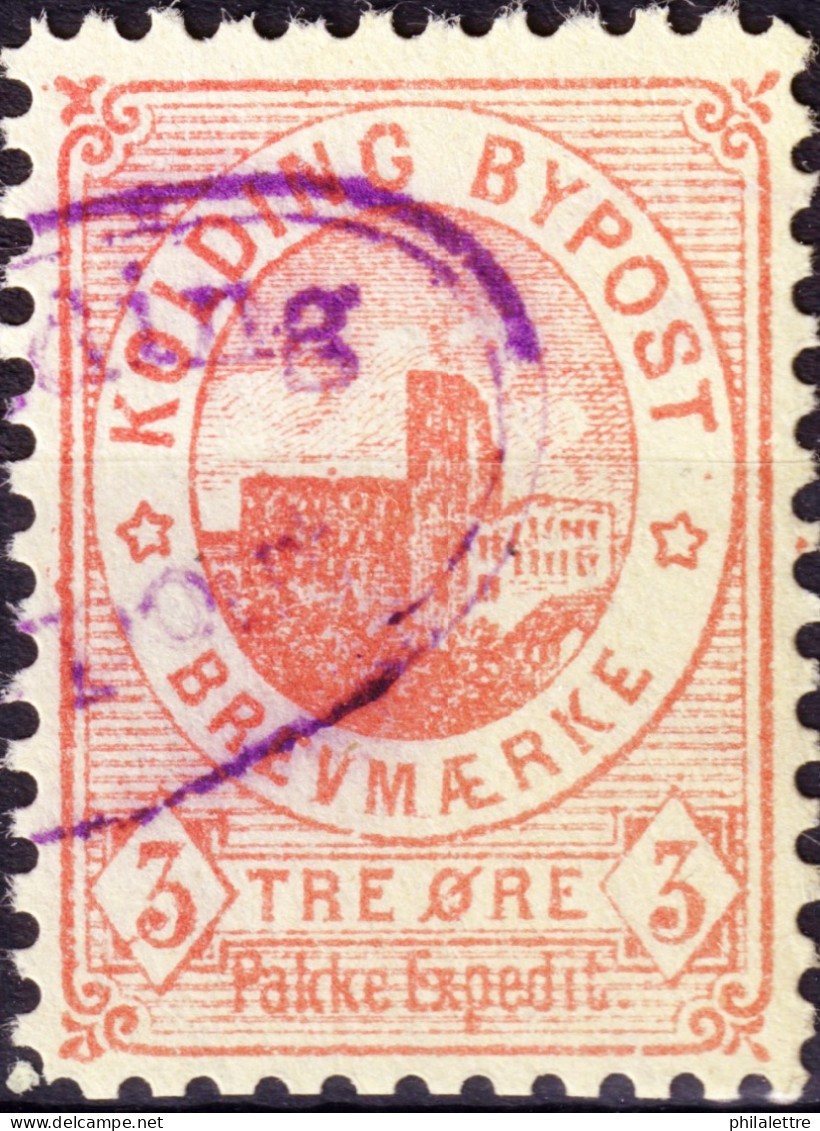 DANEMARK / DENMARK - 1888 - KOLDING Local Post 3 øre Rose - VF Used -g - Emisiones Locales