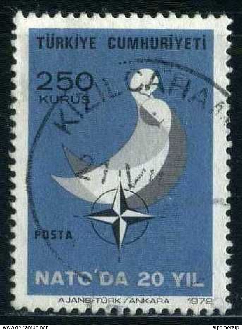 Türkiye 1972 Mi 2251 20th Anniversary Of The Participation Of Türkiye To NATO | Symbol For Security, NATO Emblem - Used Stamps