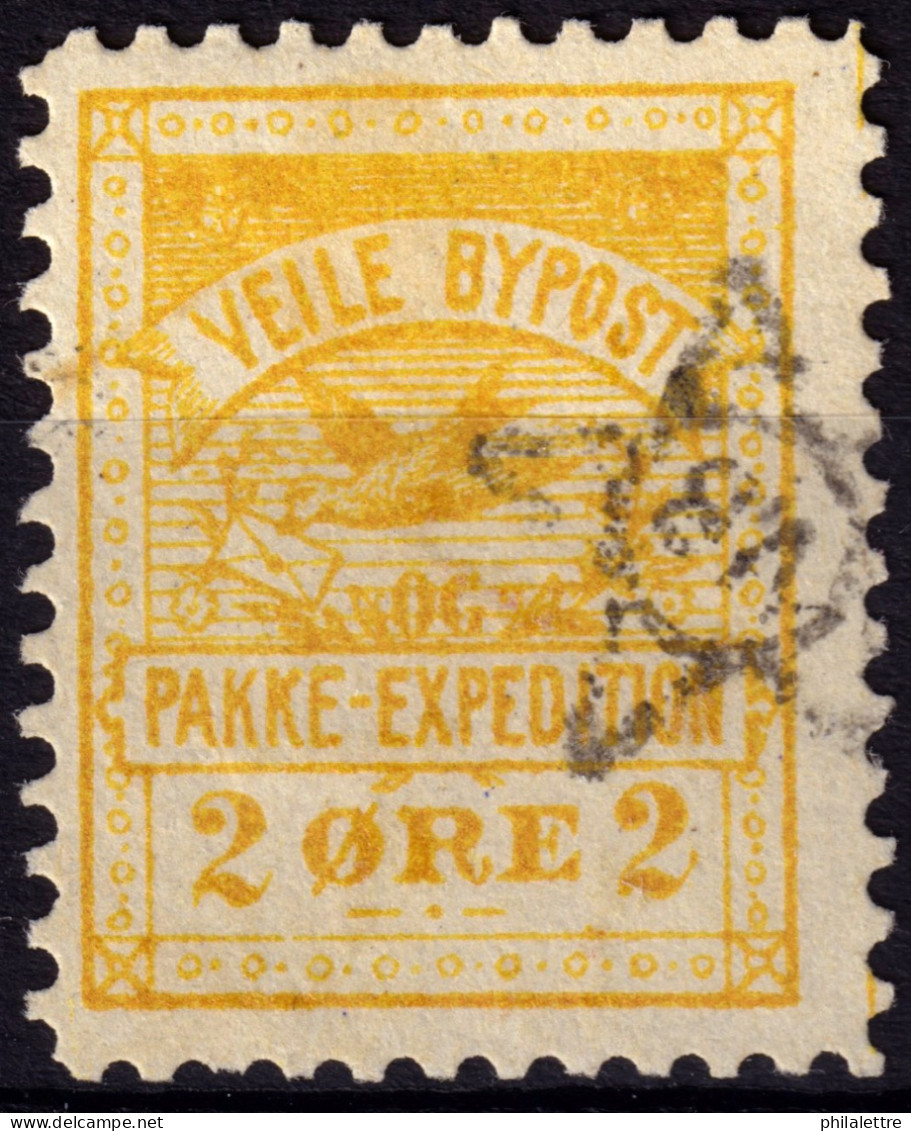 DANEMARK / DENMARK - 1887 - VEILE Local Post 2 øre Yellow - VF Used - Emissioni Locali