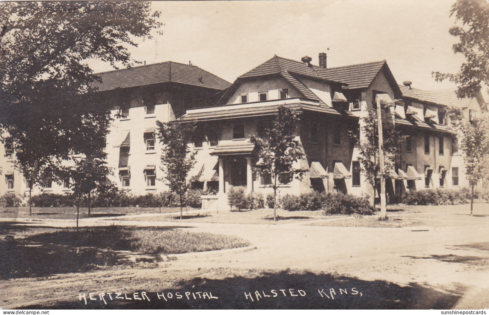 Kansas Halsted Hertzler Hospital 1925 Real Photo - Other & Unclassified