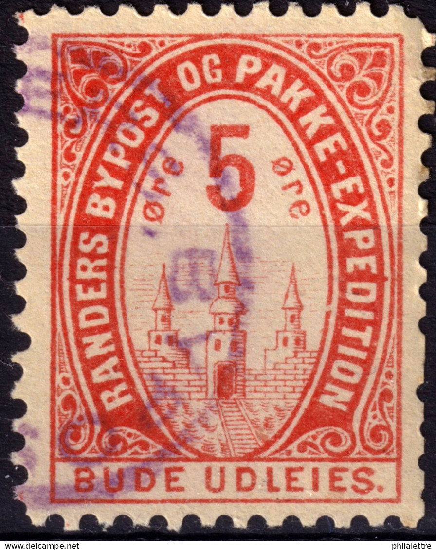 DANEMARK / DENMARK - 1887 - RANDERS Local Post 5 øre Red - VF Used -c - Emissions Locales