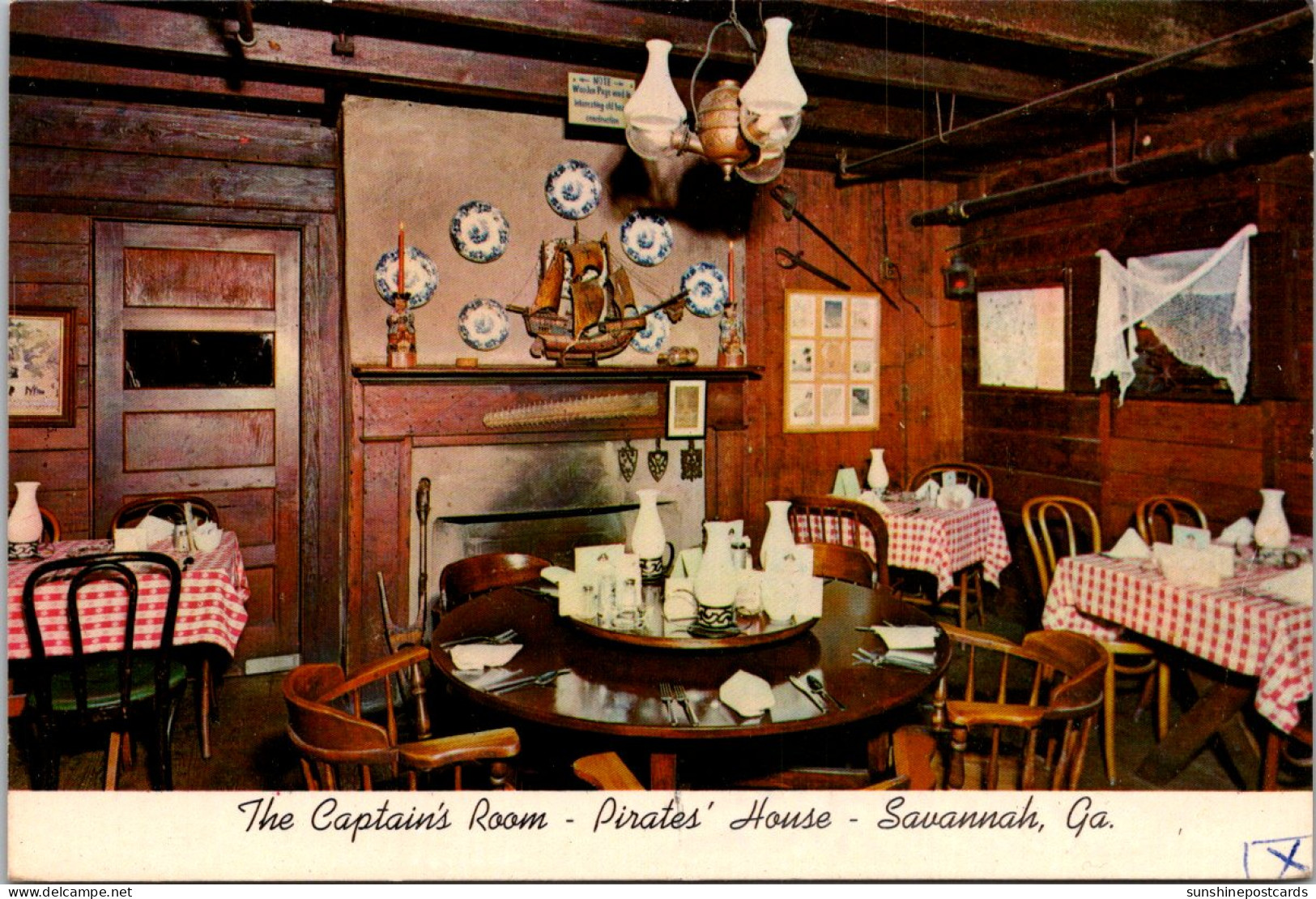 Georgia Savannah The Pirate's House Captain's Room 1984 - Savannah