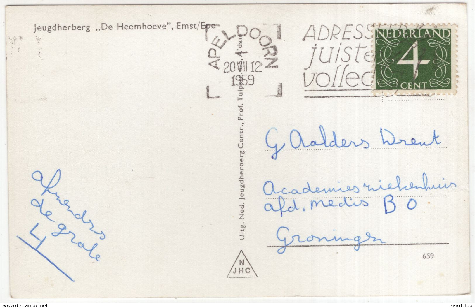 Jeugdherberg 'De Heemhoeve' , Emst / Epe - (Gelderland, Nederland) - 1959 - Epe