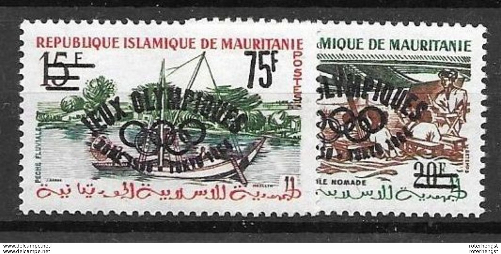 1962 Mauritania Mnh ** Rome & Tokyo Olympic Set Small Print (not Issued) - Mauritanie (1960-...)