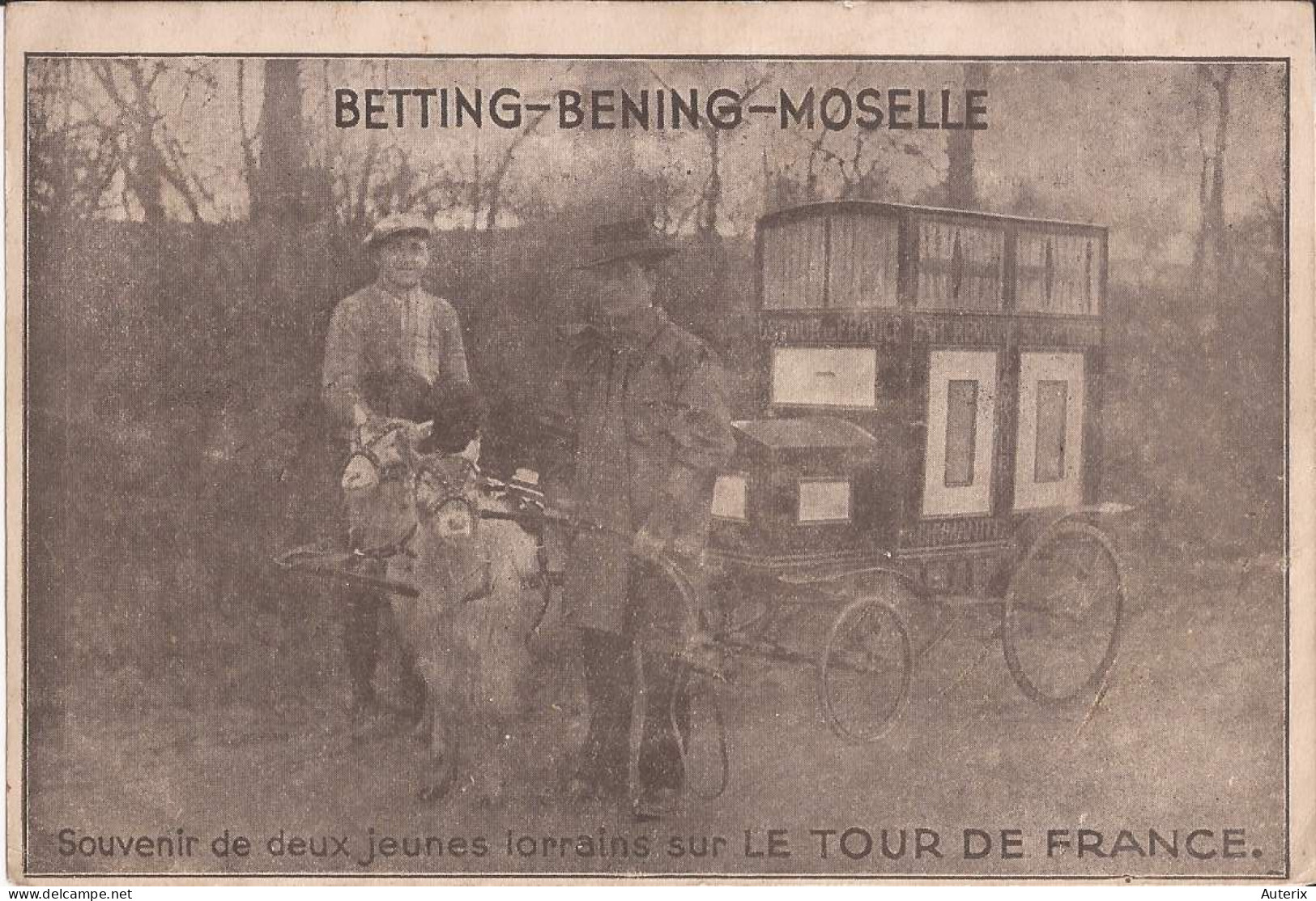 57 Betting - Bening - Moselle - Souvenir De Deux Jeunes Lorrains Sur Le Tour De France Chevre  Goat Cart - Forbach