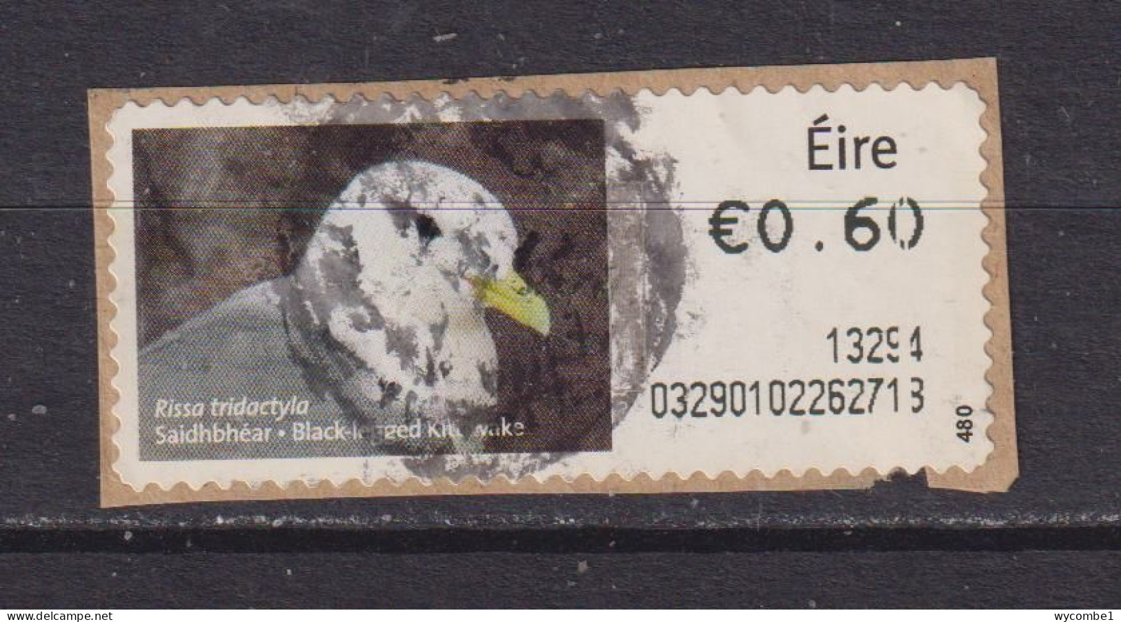 IRELAND - 2013 Black Legged Kittiwake SOAR (Stamp On A Roll) CDS Used On Piece As Scan - Oblitérés