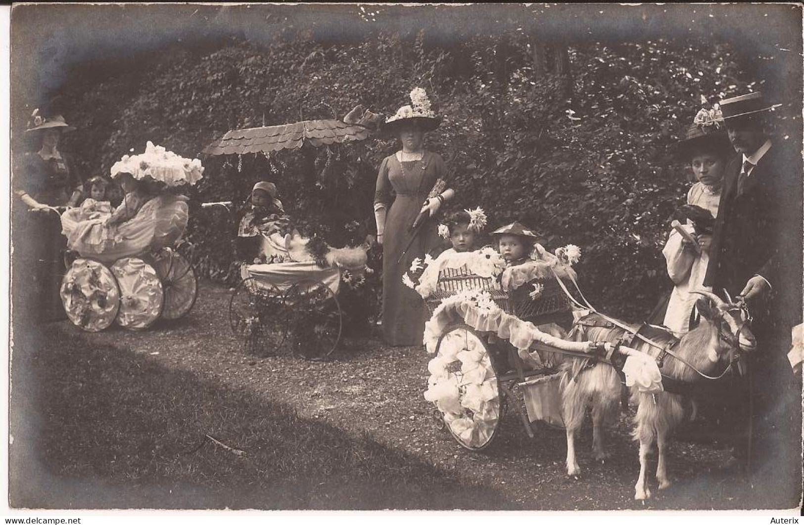 75 Sortie De Kermesse Paris 1903 D'après Le Site 'Terre Des Chèvres' Attelage Chevre Goat Cart - Parken, Tuinen