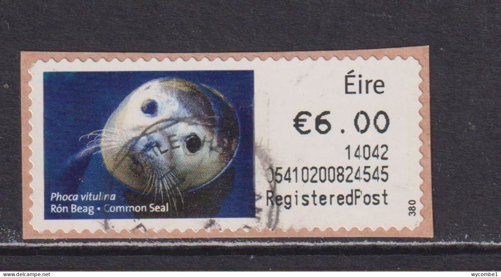 IRELAND  -  2013 Common Seal SOAR (Stamp On A Roll)  CDS  Used On Piece As Scan - Oblitérés