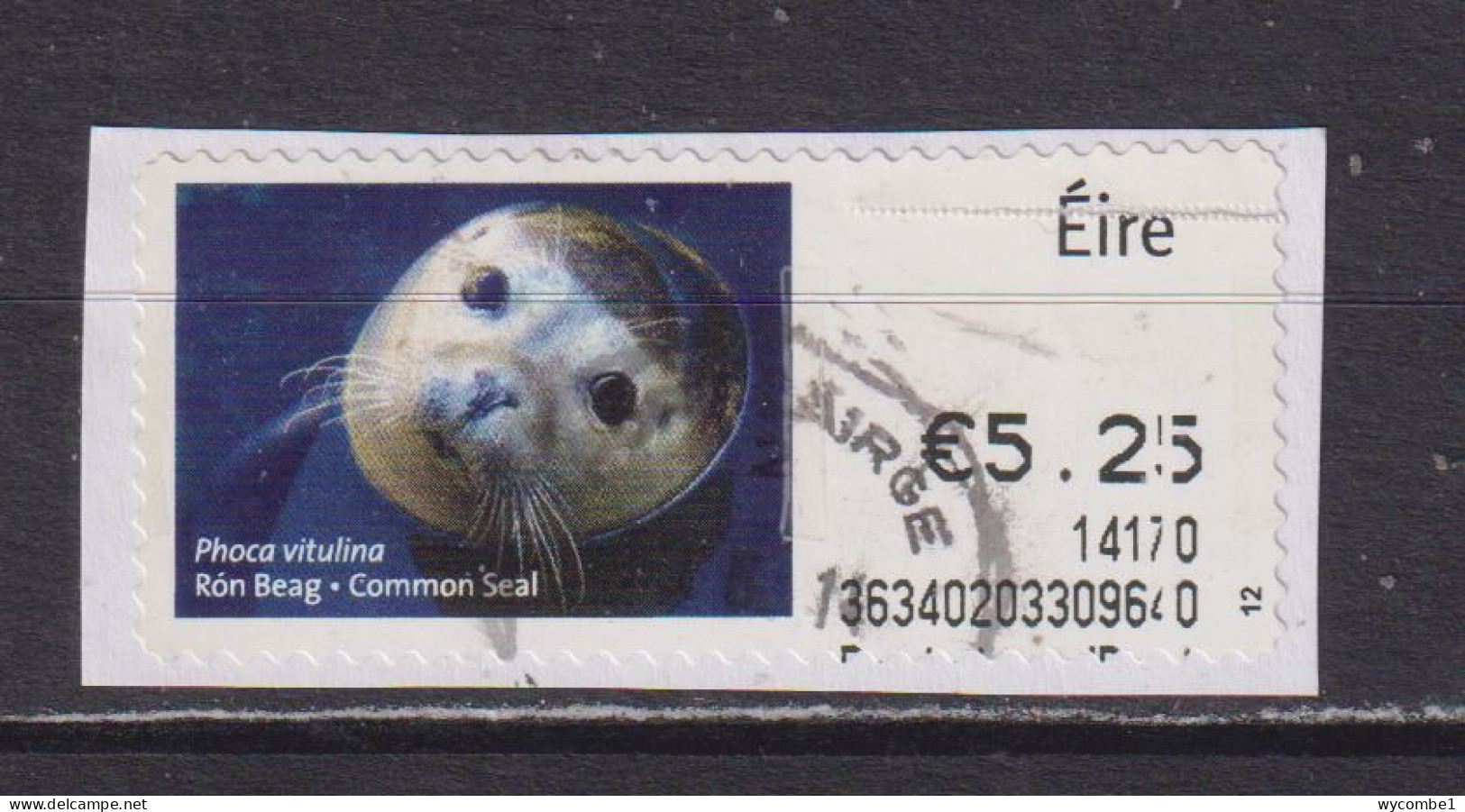 IRELAND  -  2013 Common Seal SOAR (Stamp On A Roll)  CDS  Used On Piece As Scan - Oblitérés