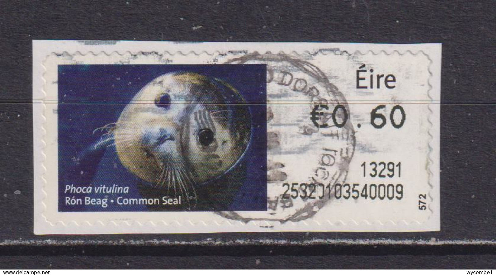 IRELAND  -  2013 Common Seal SOAR (Stamp On A Roll)  CDS  Used On Piece As Scan - Oblitérés