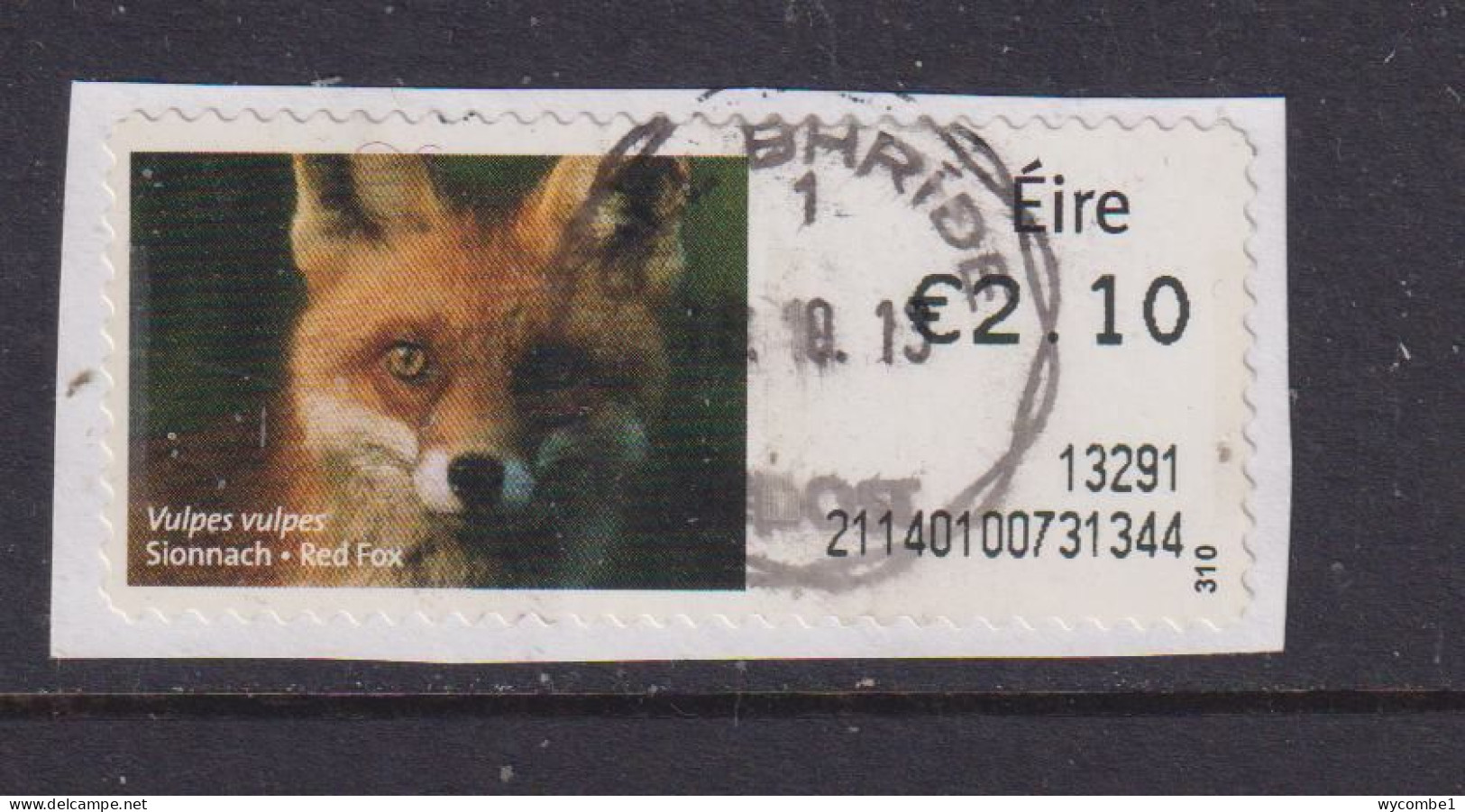 IRELAND  -  2013 Red Fox SOAR (Stamp On A Roll)  CDS  Used On Piece As Scan - Oblitérés