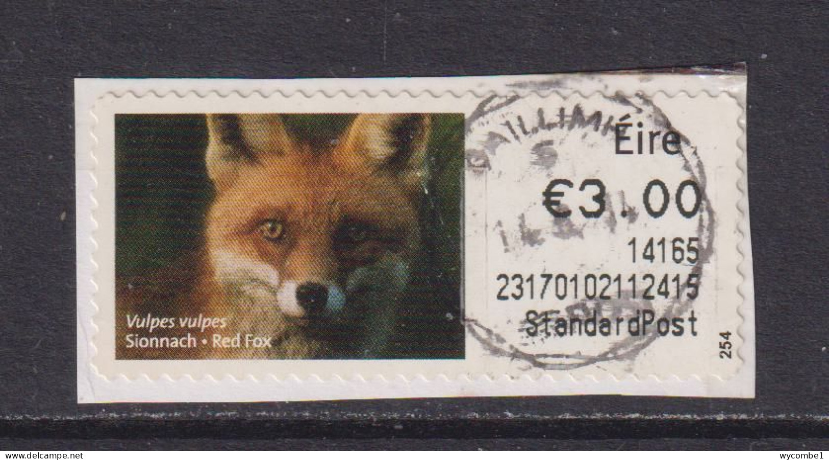 IRELAND  -  2013 Red Fox SOAR (Stamp On A Roll)  CDS  Used On Piece As Scan - Oblitérés