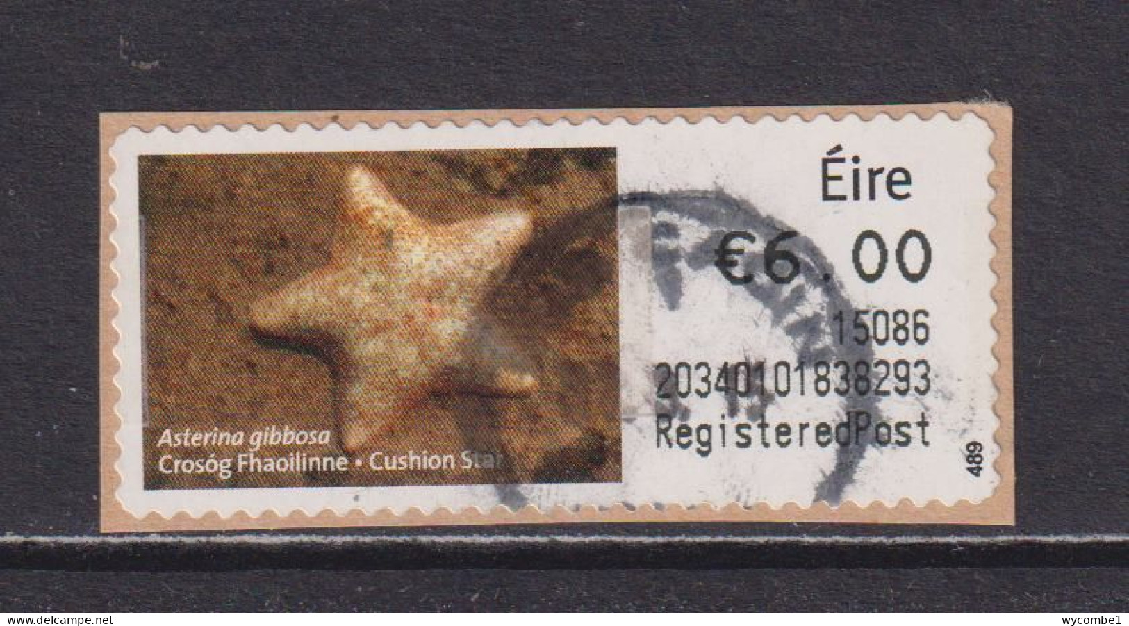 IRELAND  -  2013 Cushion Star SOAR (Stamp On A Roll)  CDS  Used On Piece As Scan - Oblitérés