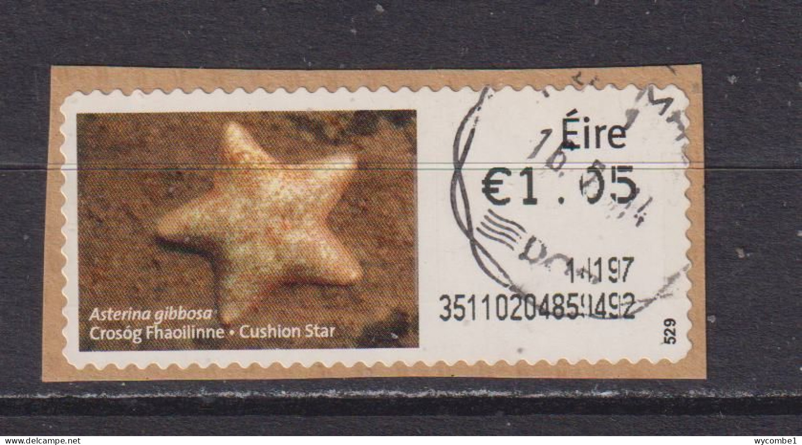 IRELAND  -  2013 Cushion Star SOAR (Stamp On A Roll)  CDS  Used On Piece As Scan - Used Stamps