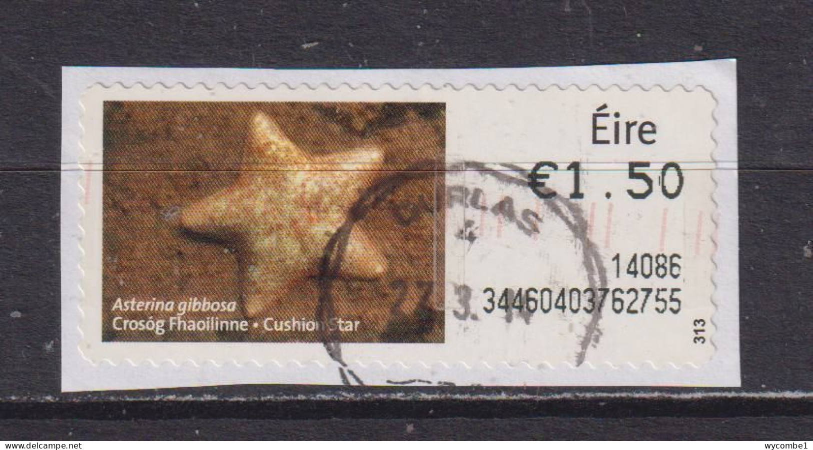 IRELAND  -  2013 Cushion Star SOAR (Stamp On A Roll)  CDS  Used On Piece As Scan - Usados